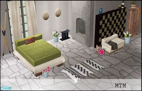 Sims 2 — MTM by steffor — an african bedroom with cosy corner