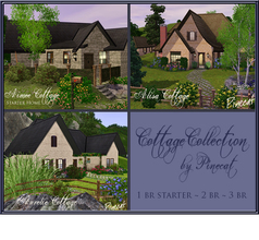 Sims 3 — PCs100109 Cottage Collection by Pinecat — Three charming cottages! 1 bedroom 1 bath starter priced under 15,000