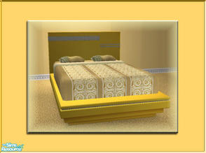 Sims 2 — Shiny Vanilla Set - Shiny Bed by terriecason — A shiny bed recolor of the Shiny Vanilla set.