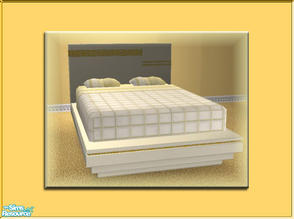 Sims 2 — Shiny Vanilla Set - Shiny Vanilla Bed by terriecason — A shiny vanilla bed recolor of the Shiny Vanilla set.