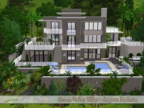 Sims 3 — Green Valley Villas - Aegean Bodrum by denizzo_ist — Natural Window Set 1x1 - By me Half Wall - By me -