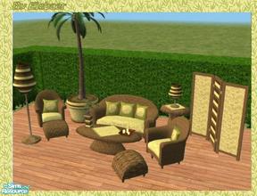 Sims 2 — SA99 Cozy Wicker TC22 Country by Eisbaerbonzo — Country style wicker set based on the timeless meshes by