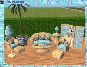 Sims 2 — SA99 Cozy Wicker TC37 Tropical by Eisbaerbonzo — I always adored this set and waited for a chance to recolour