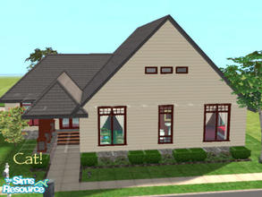 Sims 2 — 105-Cream Ranch-OFB by rhiamom — 3 bedrooms, 2 bathrooms. Fully furnished, no custom content. Cute Bungalow