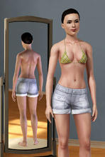 Sims 3 — Female Cuffed Shorts as Swimwear by Simyoolayter — This is the female young adult and adult cuffed shorts