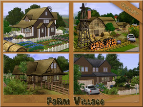 Sims 3 — Farm Village *Lot Set* by ayyuff — 4 new farm houses! No Expansion Packs Required! Only Base Game!