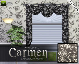 Sims 3 — Carmen by Vanilla Sim — Indulge in sheer extravagance of this beautiful floral design fused with vibrant color