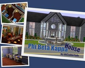 Sims 3 — Phi Beta Kappa House by xxd3addo11yxx — Now your Sim sororities and fraternities have a home. There are 6 dorm
