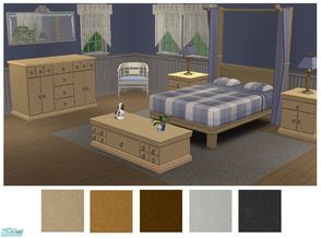Sims 2 — Tranquility Bedroom by Dgandy — Set includes bed, dresser, end table and blanket chest (coffee table). The