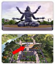 Sims 3 — Male Shiva Statue XL by moschino_K — Thailand Sculpture Created especially for the whole environment and to be