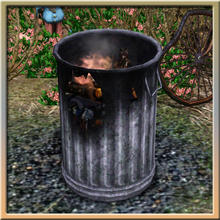 Sims 3 — Dustbin rubbish fire by Cyclonesue — A fully working outdoor fireplace! Based on the stove-pipe fireplace in the