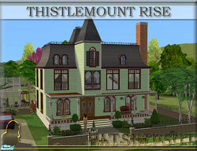 Sims 2 — Thistlemount Rise by hatshepsut — A striking and colourful victorian home with spacious rooms and landscaped