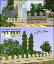 Sims 3 — Taj fence by senemm — An elegant indian/arabian style fence in beige and white.