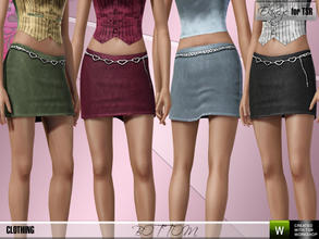Sims 3 — Ekinege - Belted Mini Skirt - S12-1 by ekinege — Y.Adult - Adult.
