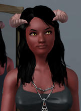 Sims 3 — Hemlock Vile by Simyoolayter — Hemlock Vile is the half-imp daughter of Damian Vile, Emperor of Evil. She is use