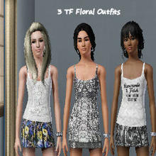 Sims 3 — TF Floraly Outfits by trunksgirl101 — 3 TF Floral Outfits