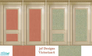 Sims 2 — jsf Designs Victorian 6 by jsf — Newly revised and improved Victorian panels hold stried coral and mottled green