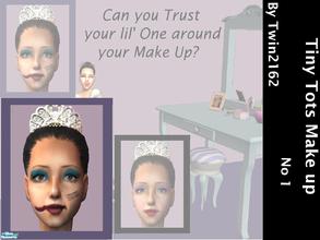 Sims 2 — Tiny Tots Makeup Mess_1 by twin2162 — Oh No, The children have got into Mummy\'s Make up!! This set contains two