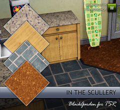 Sims 3 — In The Scullery - Pattern Set by BlackGarden — A set of five patterns for your Sim's scullery. Or kitchen. Or