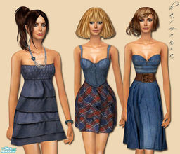Sims 2 — Denim Fashion by Harmonia — 3 different styles