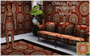 Sims 3 — Classic Flower Medallion Pattern BIG by Uma Design — Big, bold and beautiful, this pattern draws maximal