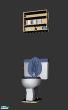 Sims 2 — Blue Ivory Bath - Toilet by ead425 — 