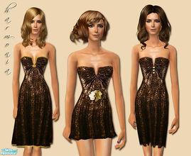 Sims 2 — Cavalli Style Dresses by Harmonia — 3 different style