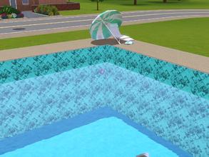 Sims 3 — Blue mosaic by matomibotaki — pool title