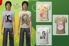 Sims 3 — Uffie Shirt by Artwoer — Only for men