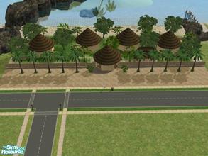 Sims 2 — Africana Club by Tomino1801 — This nature hotel with four beachside cabin is adequate for 1-4 member family.