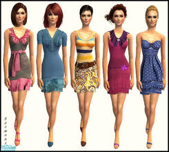 Sims 2 — Ruffle Day Dresses by Harmonia — 