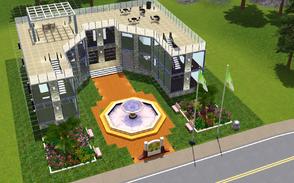 Sims 3 — business company community lot by johnnyGR — Business company with a lobby, cubicles, conference room, roof