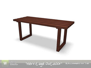 Sims 3 — Herritage Outdoor Table by TheNumbersWoman — Outdoors should be a bit stylish with this table....By RicciNumbers
