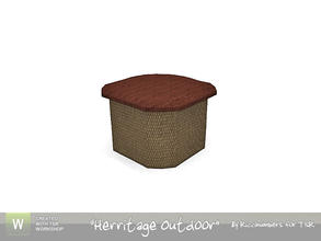 Sims 3 — Herritage Outdoor End Table by TheNumbersWoman — A table to go in your outdoor space. By RicciNumbers at TSR.