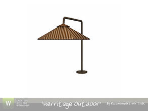 Sims 3 — Herritage Outdoor Umbrella by TheNumbersWoman — Keeping the Sun at bay so you can enjoy your day! By