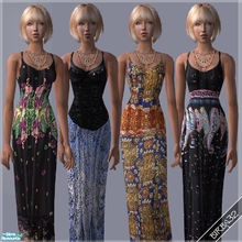Sims 2 — A long summer by Birba32 — Some colorful dresses for summer time on a new mesh.