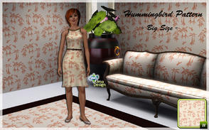 Sims 3 — Hummingbirds Theme BIG by Uma Design — A pattern so simple it is almost abstract, which makes it fit anywhere