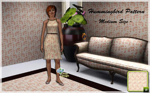Sims 3 — Hummingbirds Theme MEDIUM by Uma Design — A pattern so simple it is almost abstract, which makes it fit anywhere