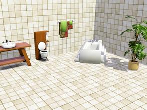 Sims 3 — Natural title by matomibotaki — classic title pattern in soft colors. Use it in bathroom or kitchen. Looks nice