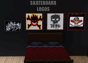 Sims 3 — Skateboarding logo paintings Set2 *request* by ataylor69 — Here is my second set of Skateboard logo paintings