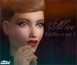 Sims 2 — Alice - eyebrow set 3 by flinn — Thin and natural arched eyebrows for both genders and all ages.