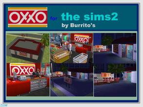 Sims 2 — Oxxo de la esquina  by teranmiriam — OXXO is a chain of convenience stores from Mexico, with over 7,000 stores
