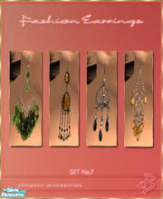 Sims 2 — Fashion Earrings [SET No7] by elmazzz — -This set includes 4 unique and fun fashion earrings. The set is the