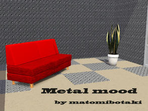 Sims 3 — metal mood by matomibotaki —  metal pattern with multiple use options. You will find it under metal