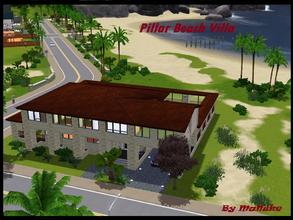 Sims 3 — Pillar Beach Villa by manuke — Modern living at the beach. Open plan living and a private study overlooking the