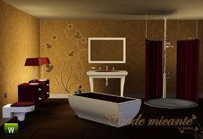 Sims 3 — Bathroom Corde micante by Sasilia — set includes: tub, sink, soap, mirror, endtable, shower, toilet and