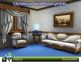 Sims 3 — Christmas bird footprints by SimonettaC — Bird footprints left in the snow. Custom created by me :)