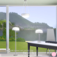 Sims 3 — Swain Light Lamp Set by DOT — Swain Light Lamp Set 3 meshes Ceiling Floor Table Sims 3 Lamps by DOT of The Sims