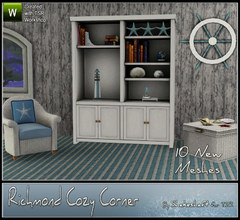 Sims 3 — Richmond Cozy Corner by Shakeshaft — The Richmond Cozy Corner set ideal for coastal living, set includes a
