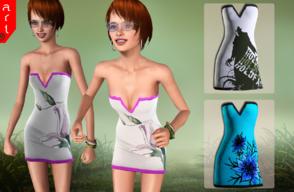 Sims 3 — Nouvelle Dress by Artwoer — No Description